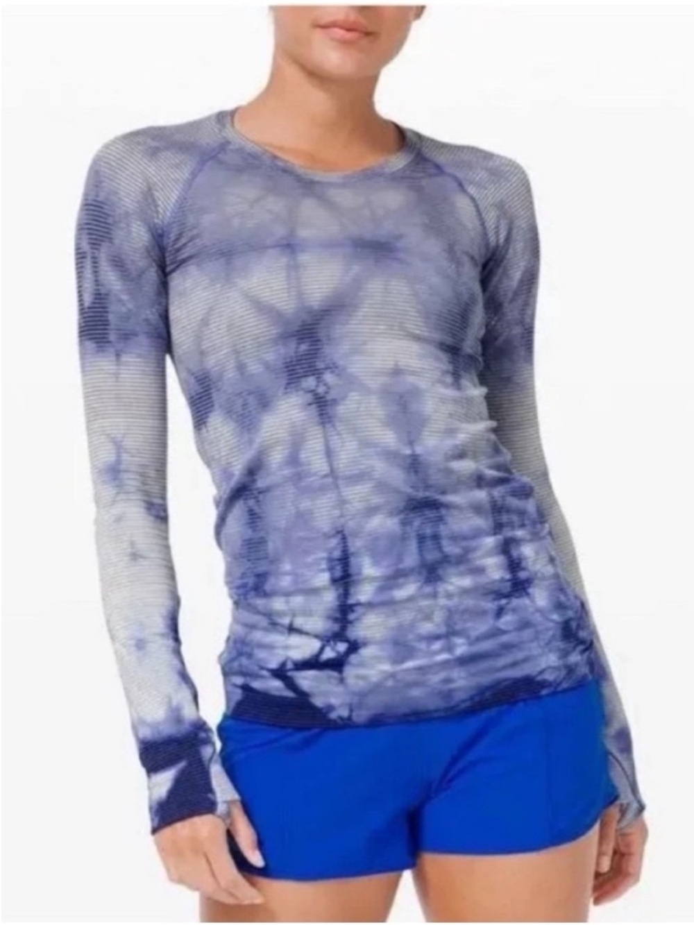 Lululemon Swiftly Tech Long Sleeve 2.0 Wash Striped Tie
Dye Size 6